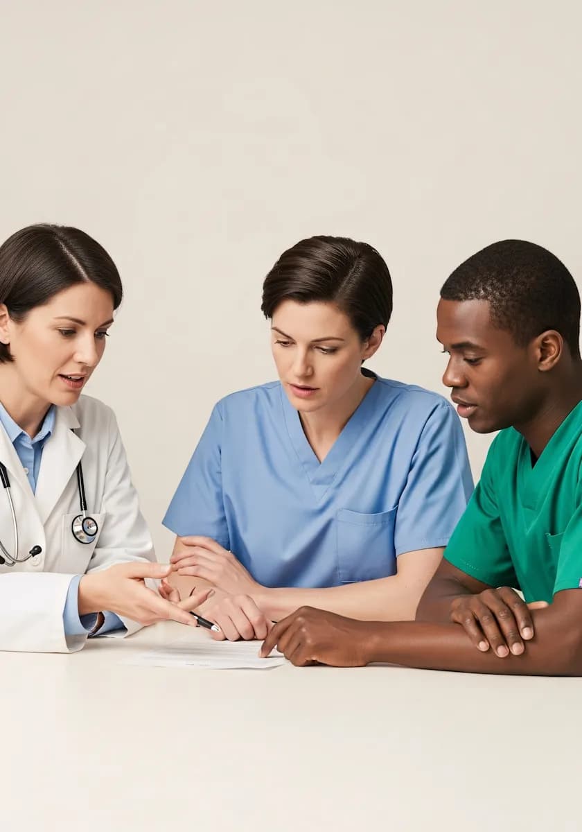 Healthcare professional with tablet